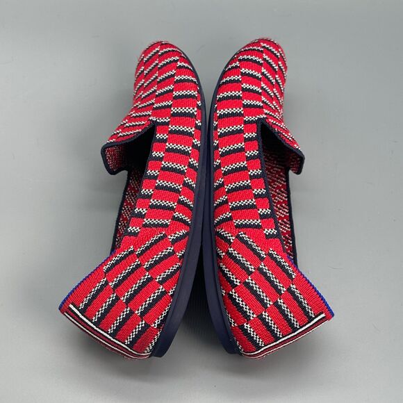 Rothy's Cherry Red Mosaic Loafers Red Ballet Flat Shoe Slip On - Picture 7 of 10